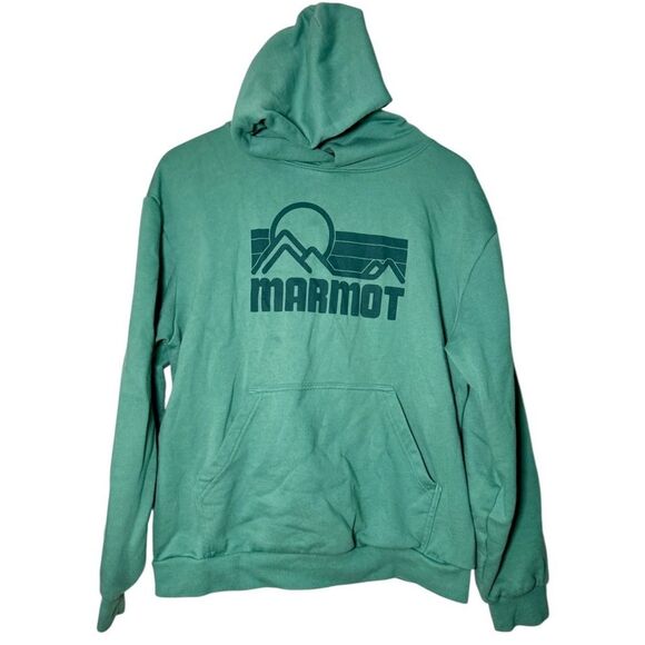 Marmot Mountain Works Coastal Hoody Green Pullover Sweatshirt Women’s Large - Picture 1 of 5
